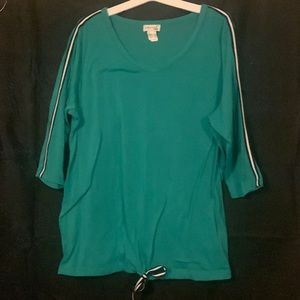 Shirt with drawstring waist